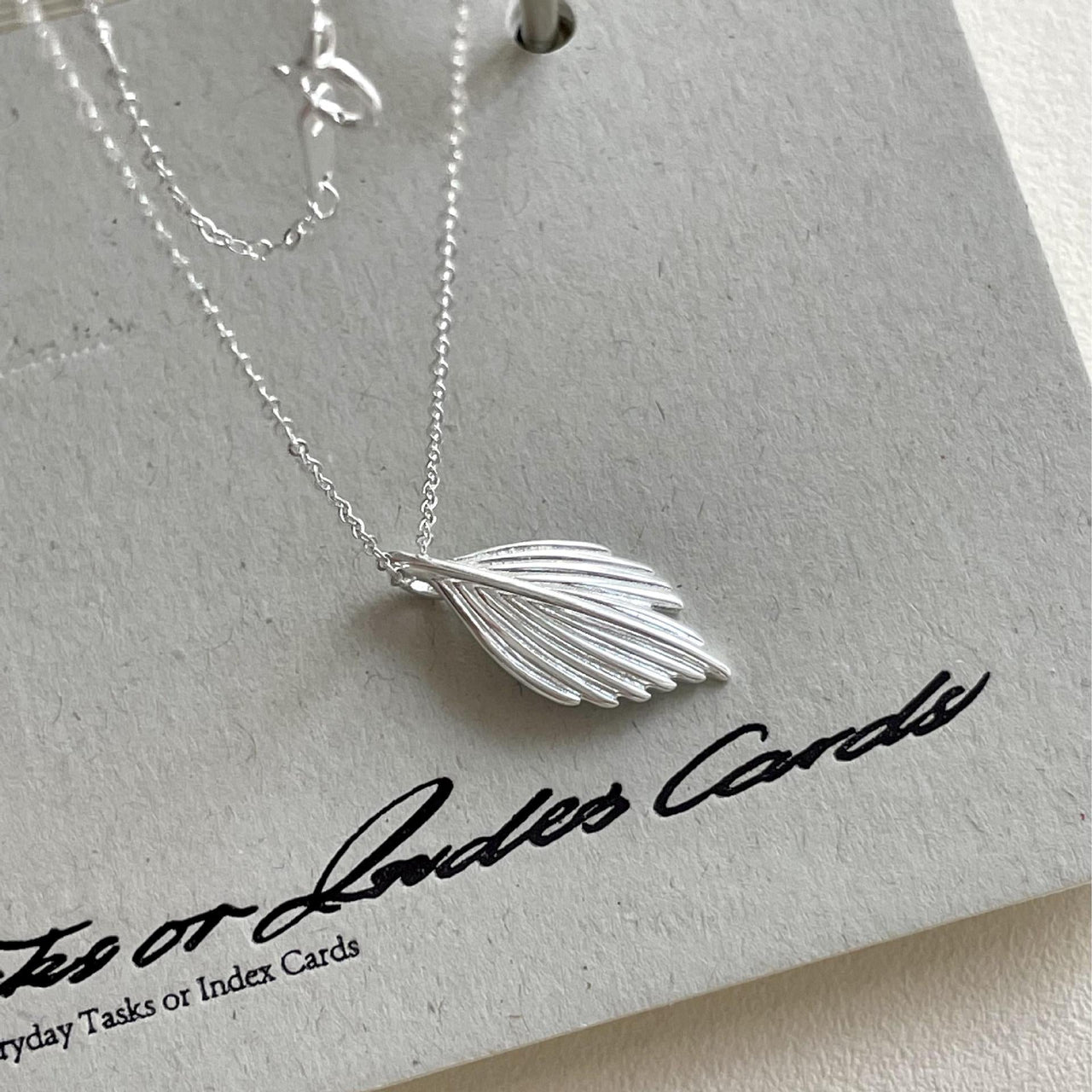 Office Irregular Leaf Feather 925 Sterling Silver Necklace - KIAHMILLA