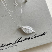 Office Irregular Leaf Feather 925 Sterling Silver Necklace - KIAHMILLA