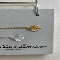 Office Irregular Leaf Feather 925 Sterling Silver Necklace - KIAHMILLA
