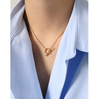 Office Irregular OT Shape 925 Sterling Silver Necklace - KIAHMILLA