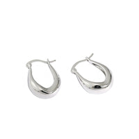 Office Irregular U Shape Hot 925 Sterling Silver Hoop Earrings - KIAHMILLA