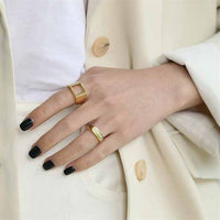 Office Merci Letters 925 Sterling Silver Adjustable Ring - KIAHMILLA