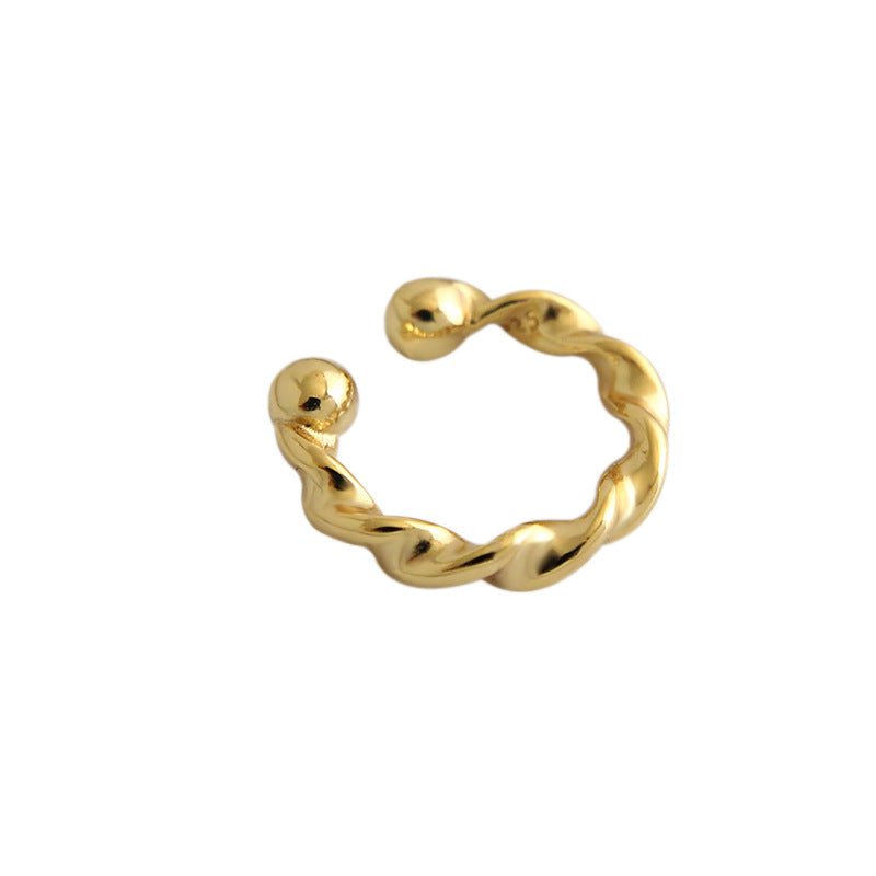 Office Mobius Twisted 925 Sterling Silver Non-Pierced Earring(Single) - KIAHMILLA