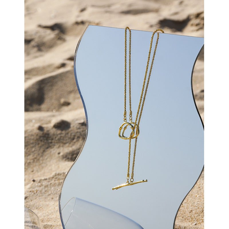 Office Popcorn Chain OT Shape 925 Sterling Silver Necklace - KIAHMILLA
