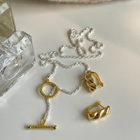Office Simple OT Shape 925 Sterling Silver Necklace - KIAHMILLA