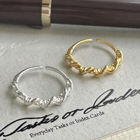 Office Simple Twisted 925 Sterling Silver Adjustable Ring - KIAHMILLA
