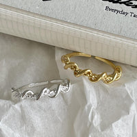 Office Simple Twisted 925 Sterling Silver Adjustable Ring - KIAHMILLA