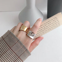 Office Wide Irregular 925 Sterling Silver Adjustable Ring - KIAHMILLA