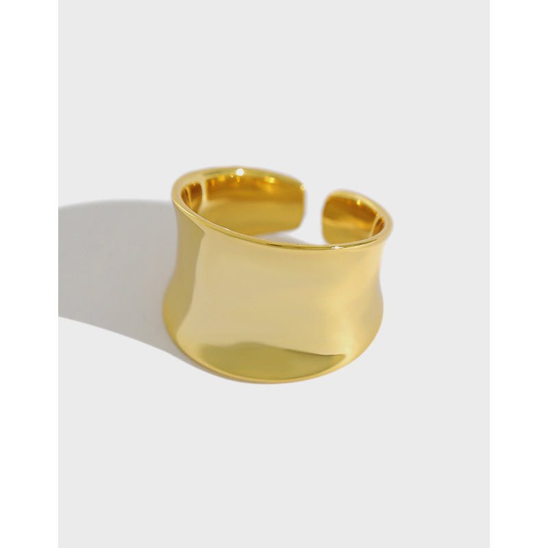 Office Wide Irregular 925 Sterling Silver Adjustable Ring - KIAHMILLA
