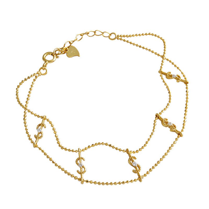 Party $ CZ Dollars Fashion 925 Sterling Silver Bracelet - KIAHMILLA