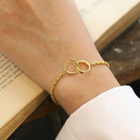 Party Double Circles 925 Sterling Silver Chain Bracelet - KIAHMILLA