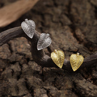 Party Irregular CZ Leaves 925 Sterling Silver Stud Earrings - KIAHMILLA