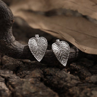 Party Irregular CZ Leaves 925 Sterling Silver Stud Earrings - KIAHMILLA