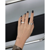 Party Irregular Geometry 925 Sterling Silver Adjustable Ring - KIAHMILLA