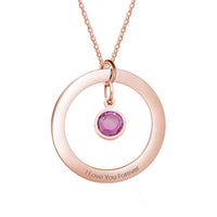 Personalized Birthstone Necklace Custom Necklace Gift for Her - Coolpeacock