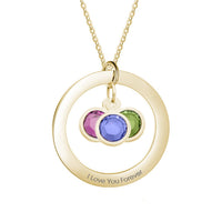 Personalized Birthstone Necklace Custom Necklace Gift for Her - Coolpeacock