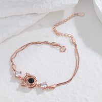 Personalized Cat Pendant Picture Projection Bracelet 925 Sterling Silver - Coolpeacock