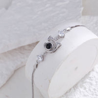 Personalized Cat Pendant Picture Projection Bracelet 925 Sterling Silver - Coolpeacock