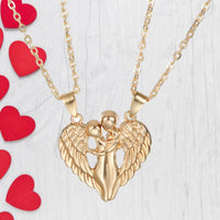Personalized Couple Necklace Magnetic Matching Angel Necklaces for Couples Valentine's Gift for Lover - Coolpeacock