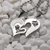 Personalized Couple Necklace Matching Cordate Necklaces for Couples Valentine's Gift for Lover - Coolpeacock