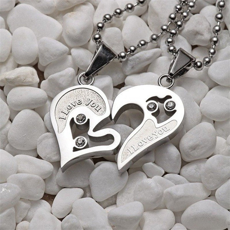 Personalized Couple Necklace Matching Cordate Necklaces for Couples Valentine's Gift for Lover - Coolpeacock
