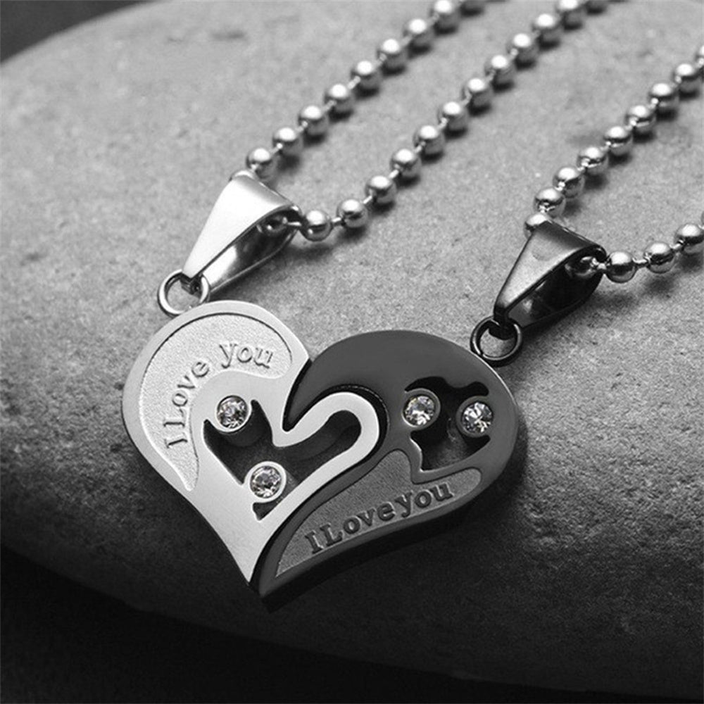 Personalized Couple Necklace Matching Cordate Necklaces for Couples Valentine's Gift for Lover - Coolpeacock