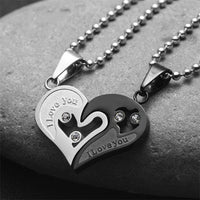 Personalized Couple Necklace Matching Cordate Necklaces for Couples Valentine's Gift for Lover - Coolpeacock