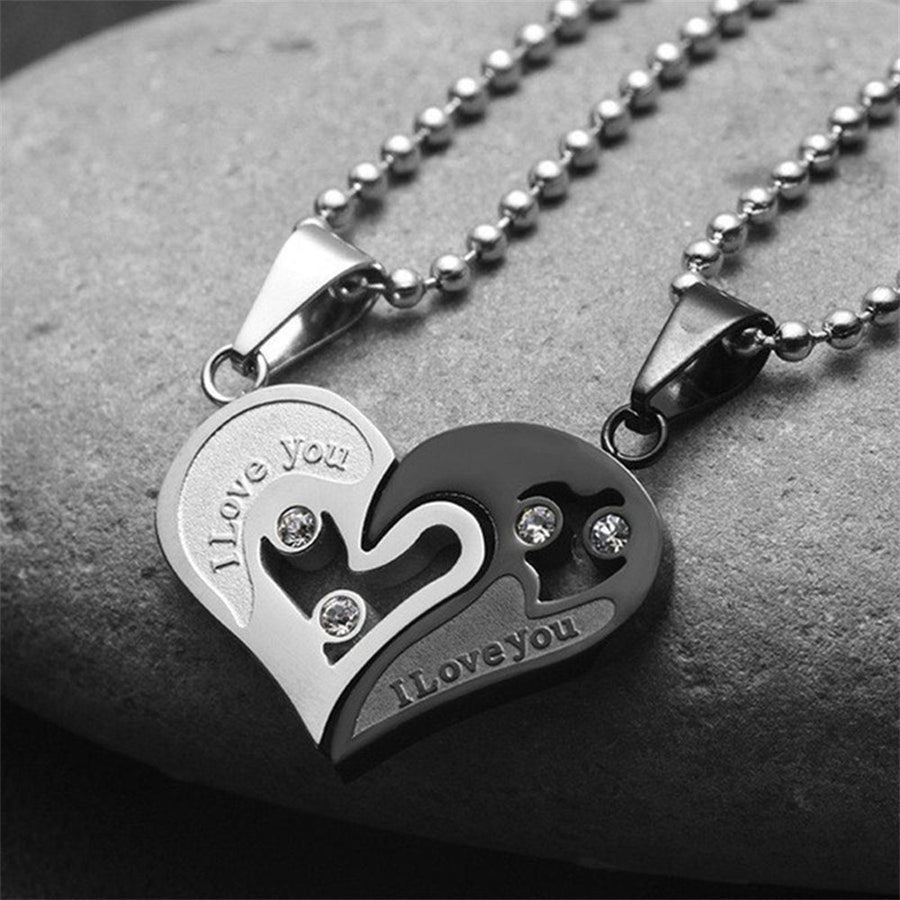 Personalized Couple Necklace Matching Cordate Necklaces for Couples Valentine's Gift for Lover - Coolpeacock