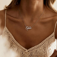 Personalized Cursive Name & Birthstone Necklace - KIAHMILLA