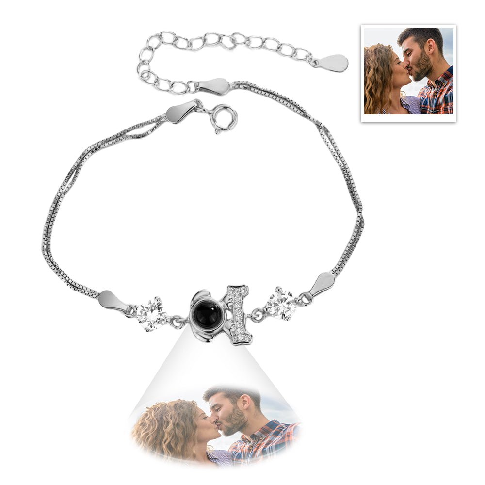 Personalized Dog Pendant Photo Projection Bracelet 925 Sterling Silver - Coolpeacock