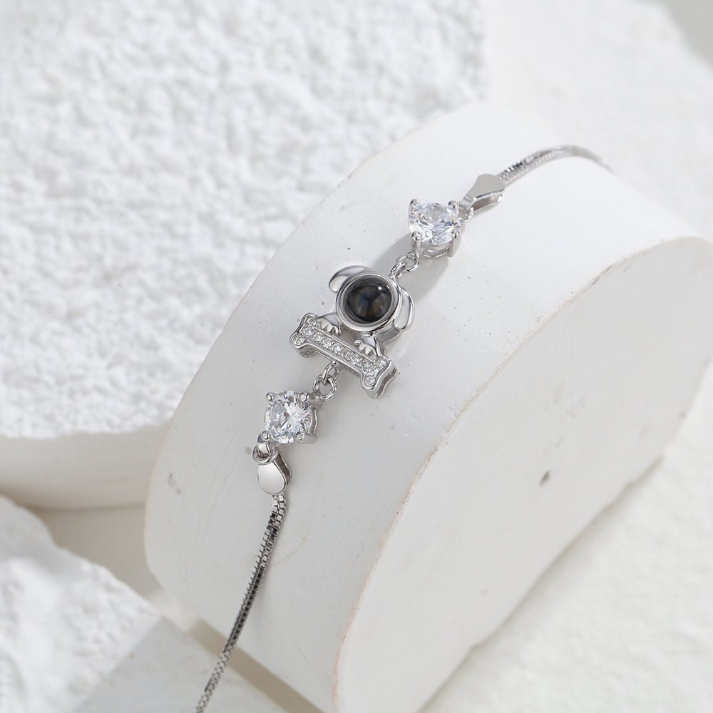 Personalized Dog Pendant Photo Projection Bracelet 925 Sterling Silver - Coolpeacock