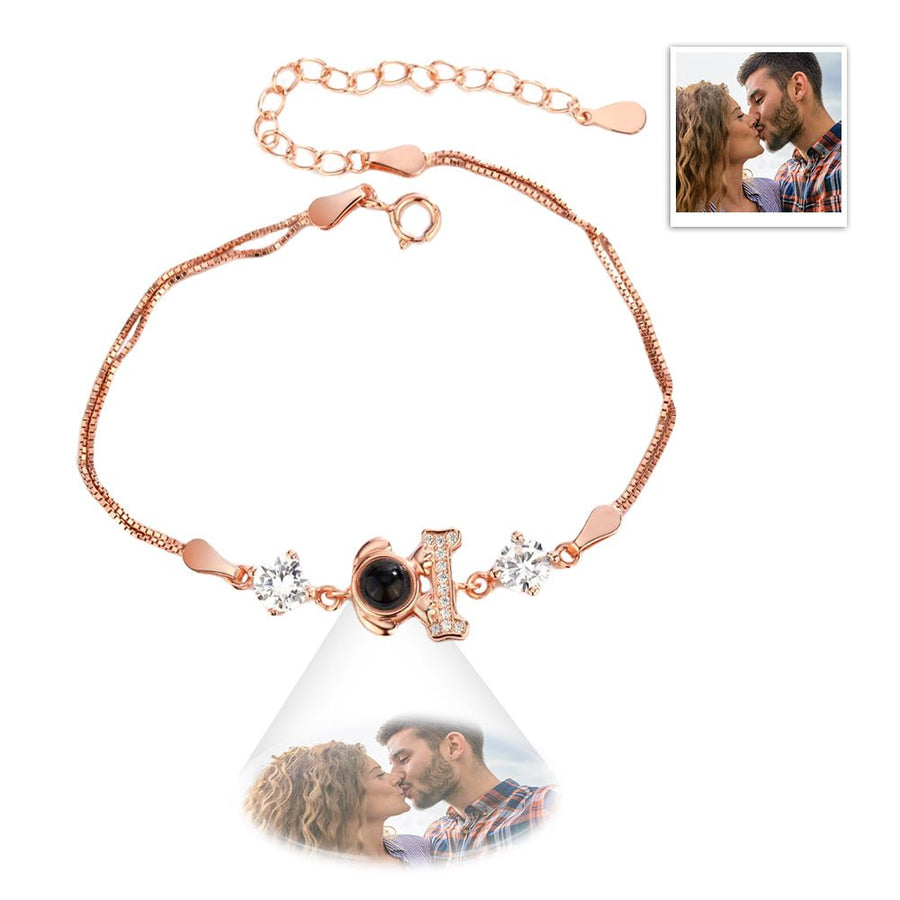 Personalized Dog Pendant Photo Projection Bracelet 925 Sterling Silver - Coolpeacock