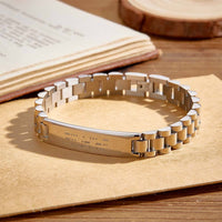 Personalized Engraved Morse Code Men Bracelet Birthday Anniversary Gift for Him - Coolpeacock