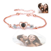 Personalized Heart Picture Projection Bracelet 925 Sterling Silver - Coolpeacock