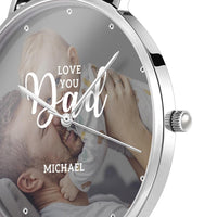 Personalized Love you Dad Photo Watch Father's Day Gift 40mm - Coolpeacock