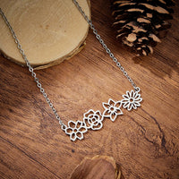Personalized Multiple Birth Flower Necklace Family Floral Necklace Gift For Mom - Coolpeacock