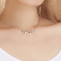 Personalized Multiple Birth Flower Necklace Family Floral Necklace Gift For Mom - Coolpeacock