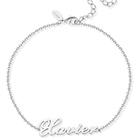 Personalized Name Anklet Sterling Silver - Coolpeacock