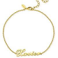 Personalized Name Anklet Sterling Silver - Coolpeacock