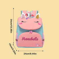 Personalized Name Embroidery Backpack Custom Unicorn Backpack School Bags Gift for Kids - Coolpeacock