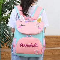 Personalized Name Embroidery Backpack Custom Unicorn Backpack School Bags Gift for Kids - Coolpeacock