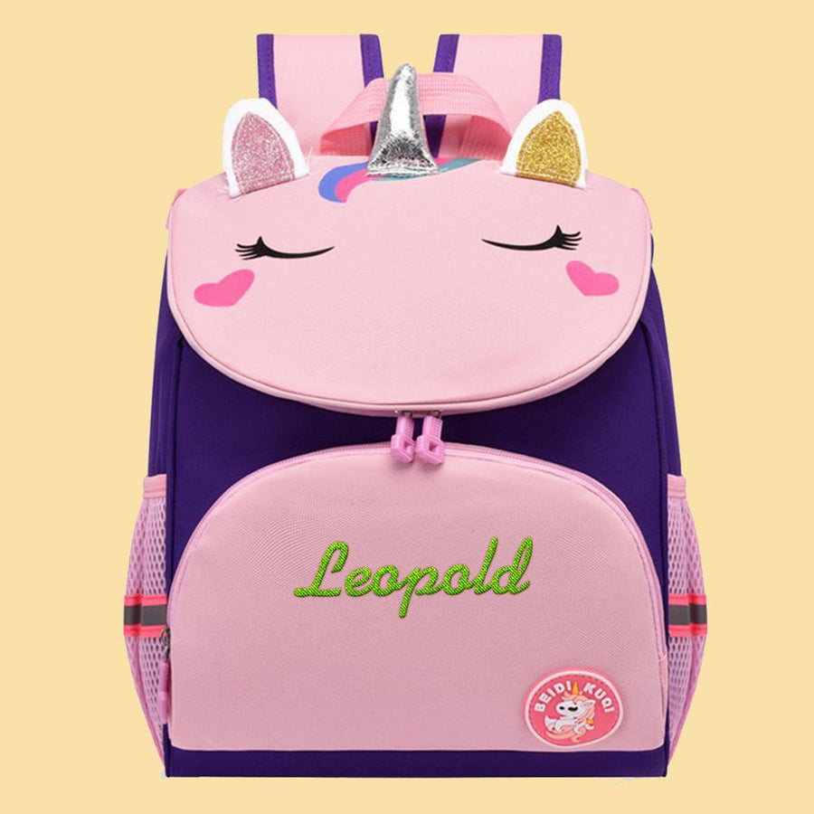 Personalized Name Embroidery Backpack Custom Unicorn Backpack School Bags Gift for Kids - Coolpeacock