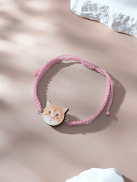 Personalized Pet Portrait Adjustable Braided Bracelet Birthday Gift for Pet Lover - Coolpeacock