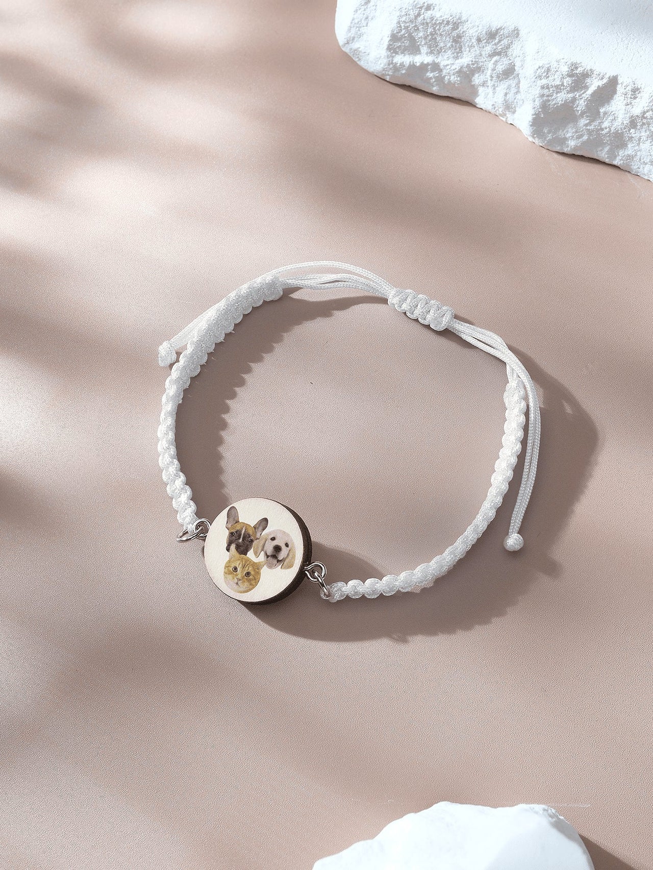 Personalized Pet Portrait Adjustable Braided Bracelet Birthday Gift for Pet Lover - Coolpeacock