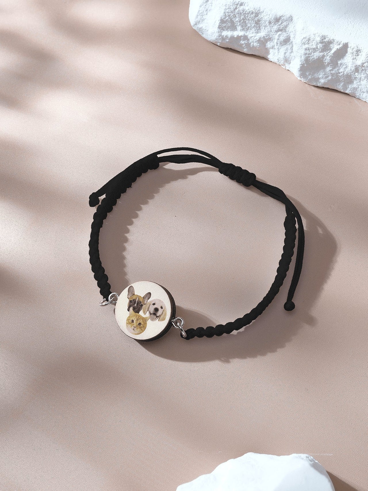 Personalized Pet Portrait Adjustable Braided Bracelet Birthday Gift for Pet Lover - Coolpeacock