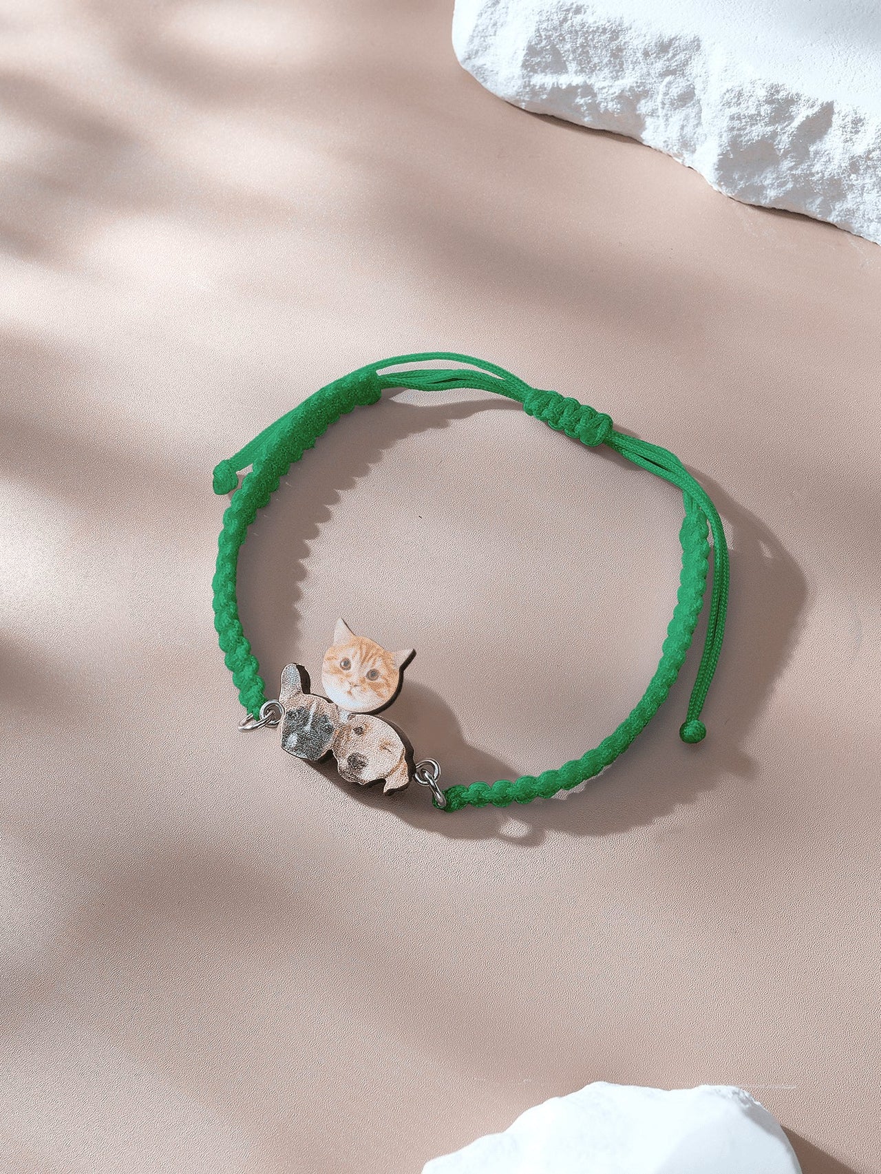 Personalized Pet Portrait Adjustable Braided Bracelet Birthday Gift for Pet Lover - Coolpeacock