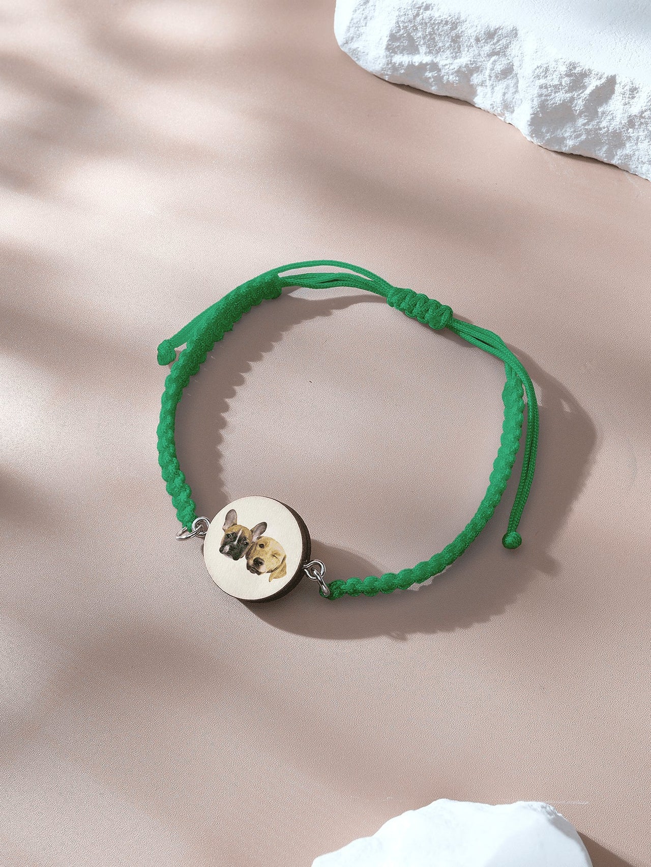 Personalized Pet Portrait Adjustable Braided Bracelet Birthday Gift for Pet Lover - Coolpeacock