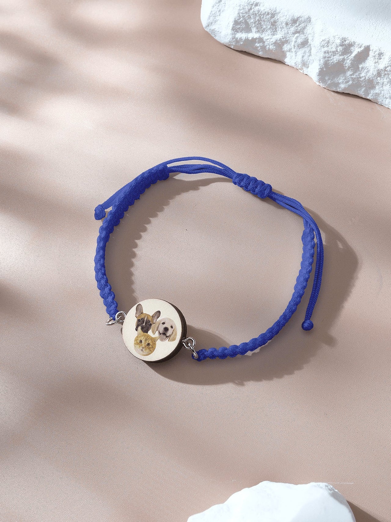 Personalized Pet Portrait Adjustable Braided Bracelet Birthday Gift for Pet Lover - Coolpeacock