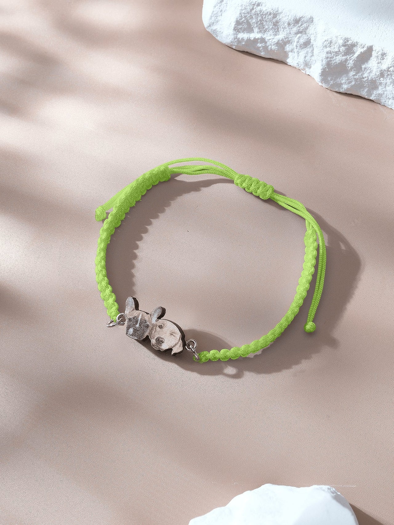 Personalized Pet Portrait Adjustable Braided Bracelet Birthday Gift for Pet Lover - Coolpeacock