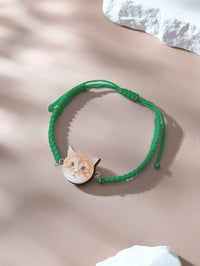 Personalized Pet Portrait Adjustable Braided Bracelet Birthday Gift for Pet Lover - Coolpeacock